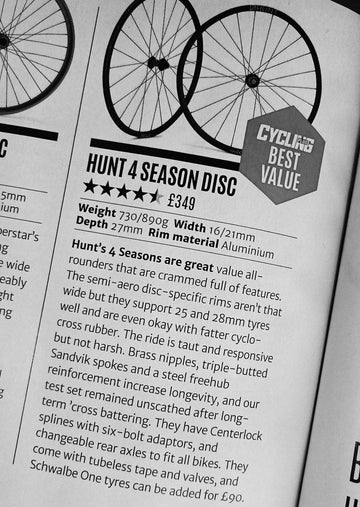 Cycling Plus 4.5/5 Best Value Award - MASON x HUNT 4 Season Disc Wheelset
