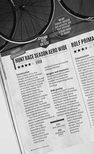 Cycling Plus Best On Test Head To Head Winner - HUNT Race Aero Wide Wheelset